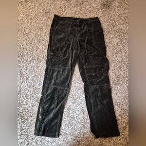 Sundance Dark Green Velvet Cargo Pants 8 Cotton Utility